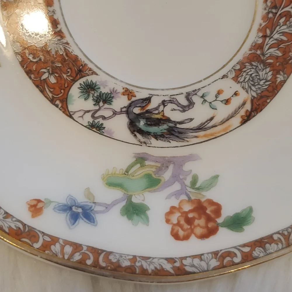 Vintage Theodore Haviland Limoges France Porcelain Plate Floral Gold Trim